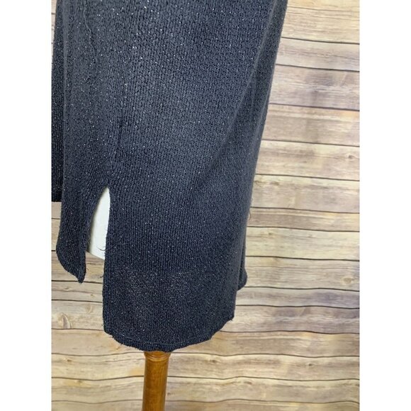 Bethany Mota Womens Small Sweater Metallic V Neck Lightweight Top - Picture 4 of 8